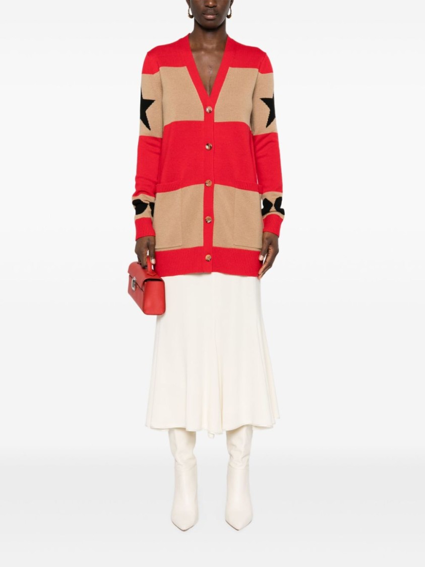Max Mara Multicolor Valido 1951-motif Striped Cardigan In Brown