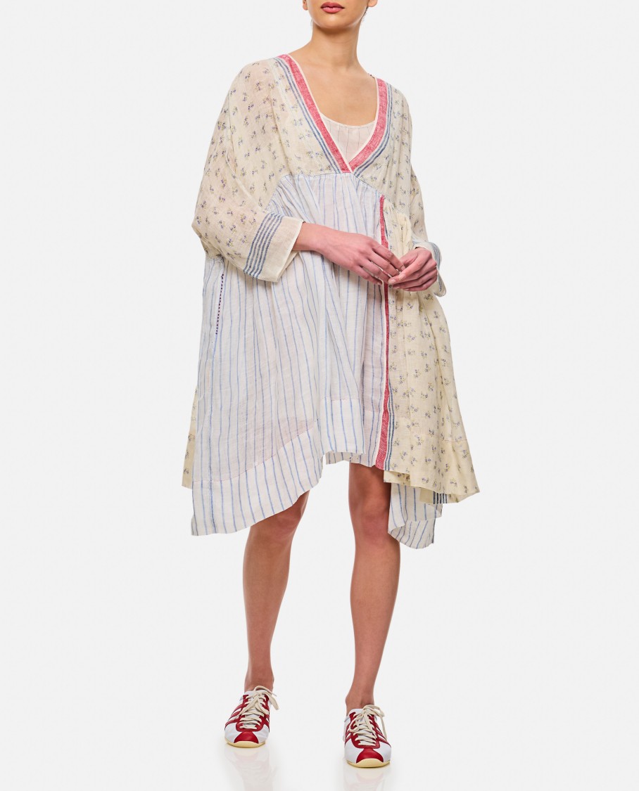 Shop Péro Pero Double Print Midi Dress In Multicolor