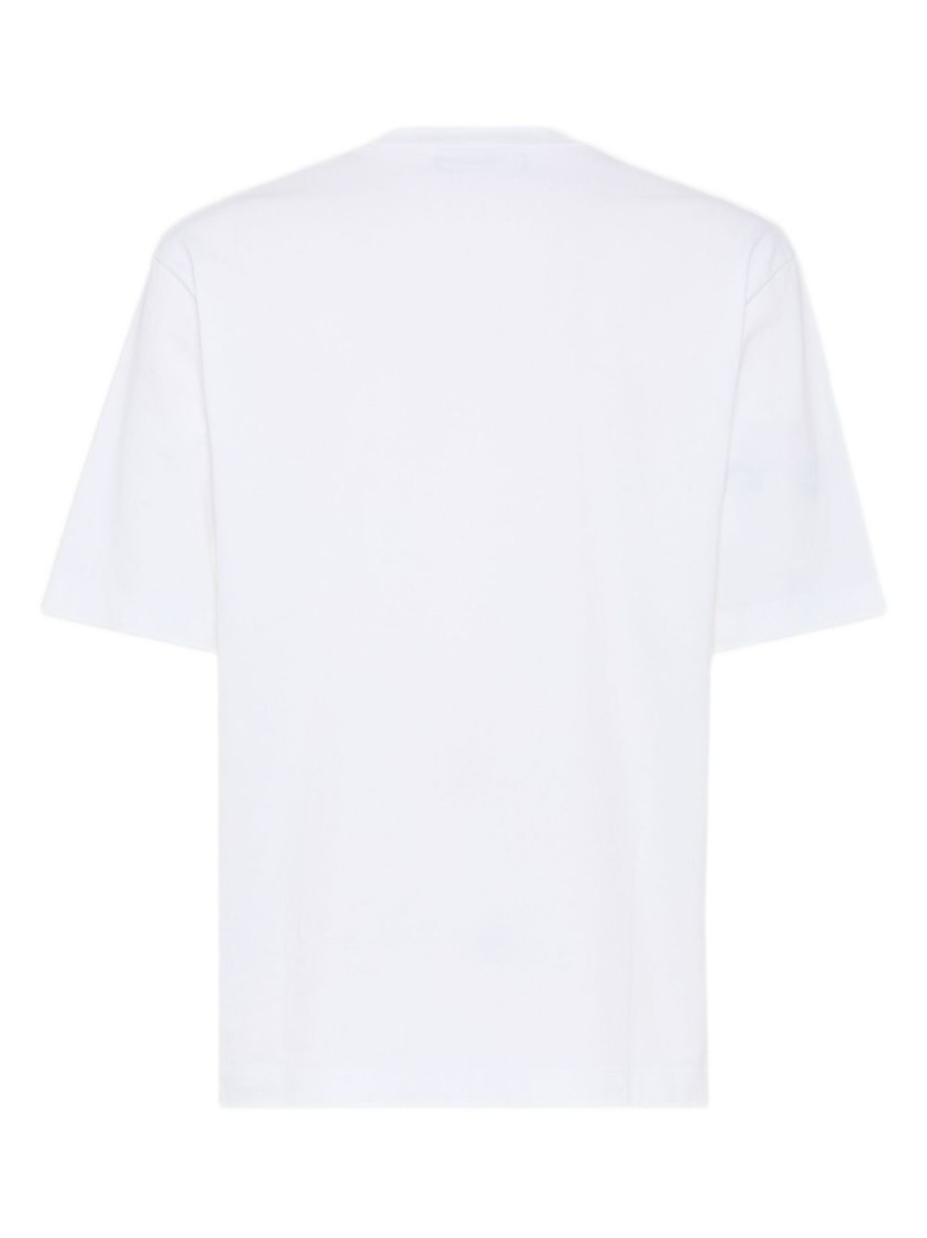 Dsquared2 Crew Neck Cotton T-shirt With Graphic Print In White