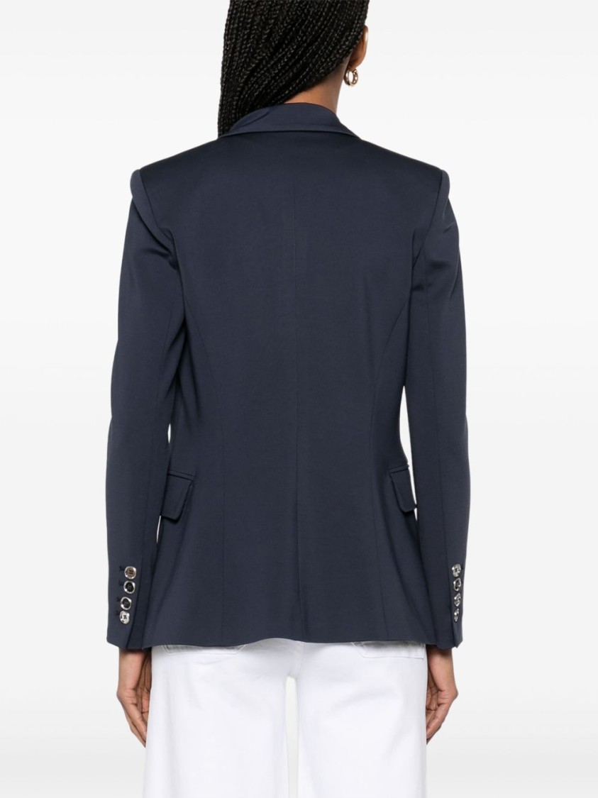 Pinko Tailored Blue Blazer With Single-button Closure