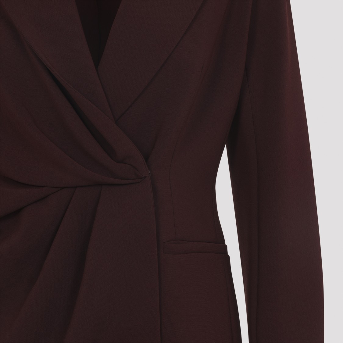 Max Mara Cherry Red Triacetate Alare Cady Jacket In Black