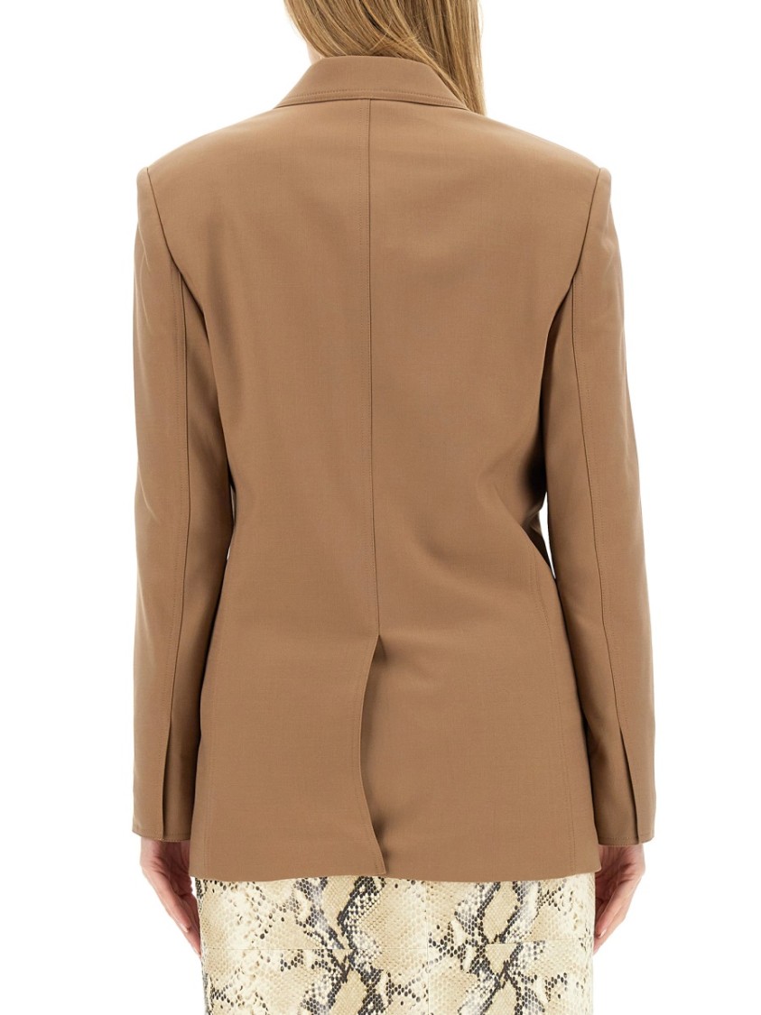 Helmut Lang Single-breasted Blazer Front Pockets In Brown