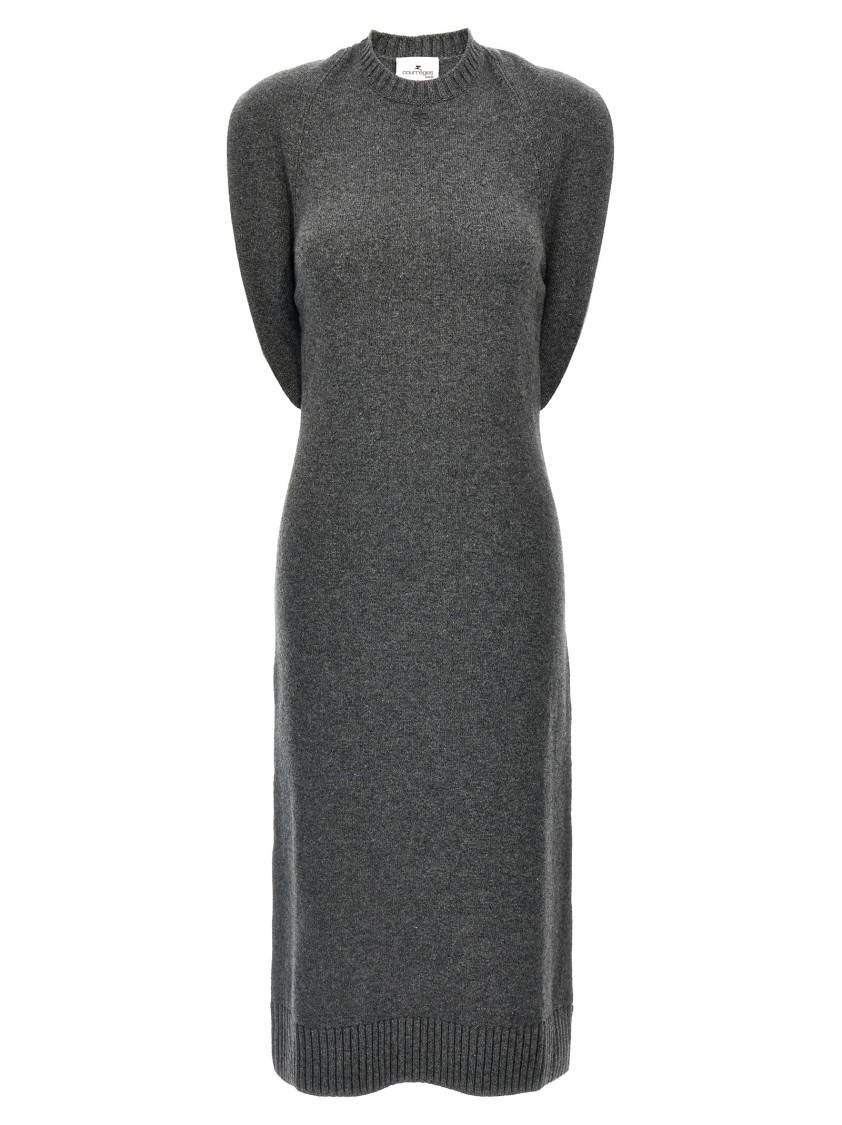 Courrèges Courreges 'over The Shoulder Drapè' Dress In Gray