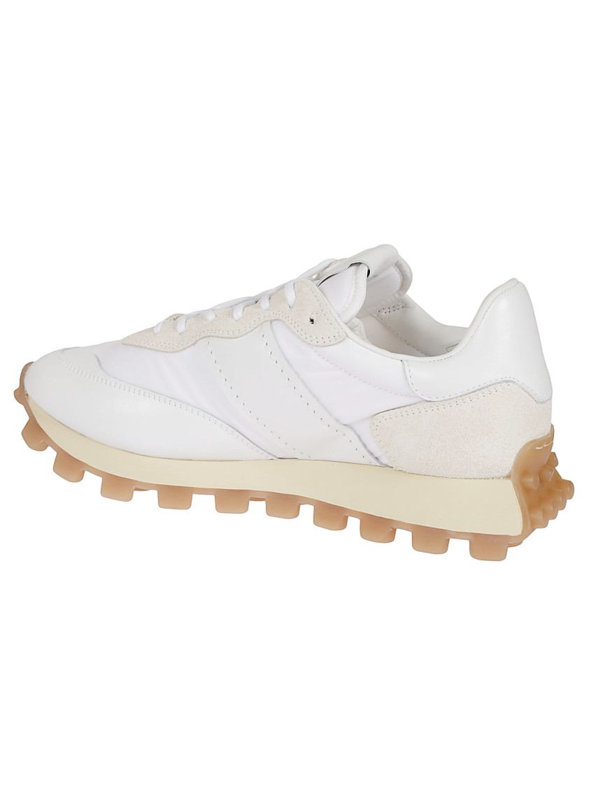 Tod's Smooth Leather Sneakers With Suede Accents In White