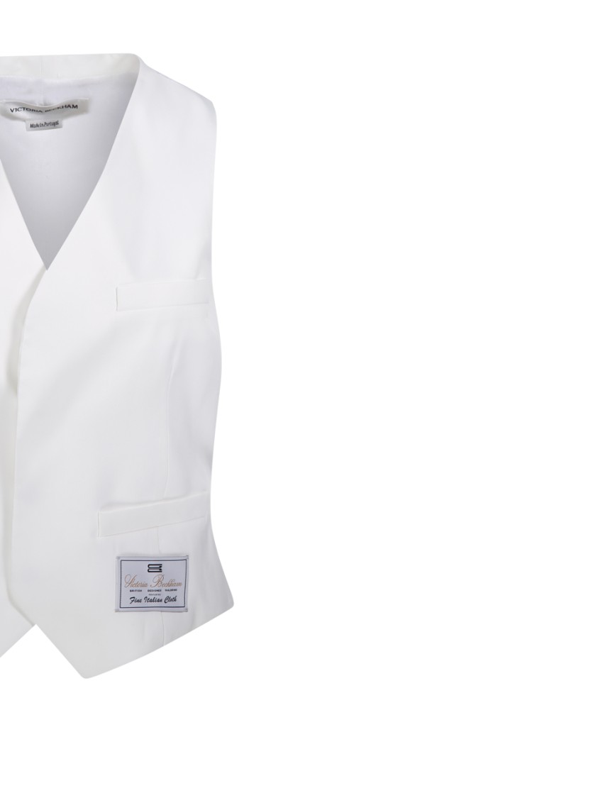 VICTORIA BECKHAM VICTORIA BECKHAM DEEP V-NECKLINE TAILORED WAISTCOAT