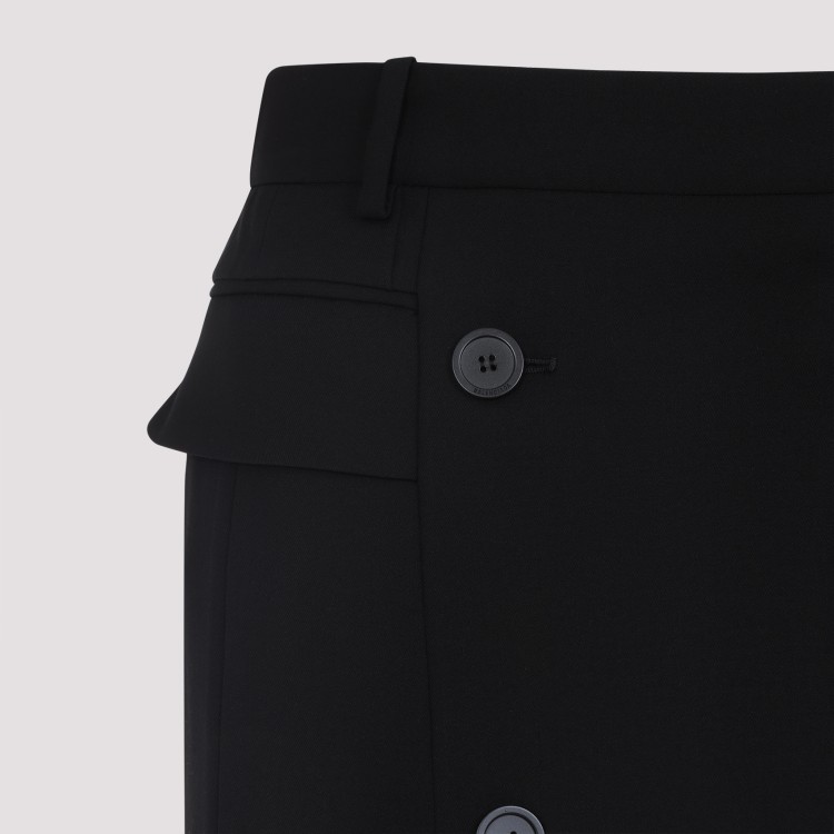 ミニスカート Balenciaga Tailored Black Skirt With Double-Breasted Buttons Balenciaga Double-Breasted Tailored Mini Skirt - Bergdorf