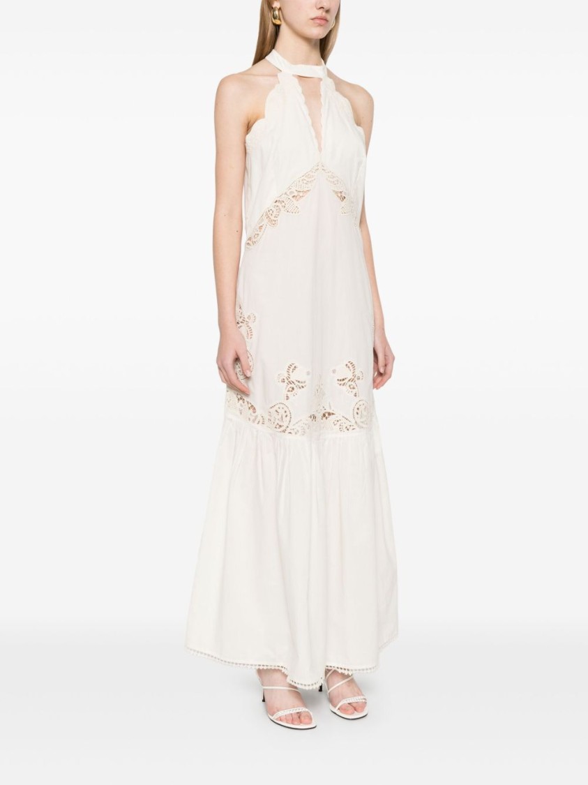 Shop Twinset Twin-set Halter Neck Maxi Dress