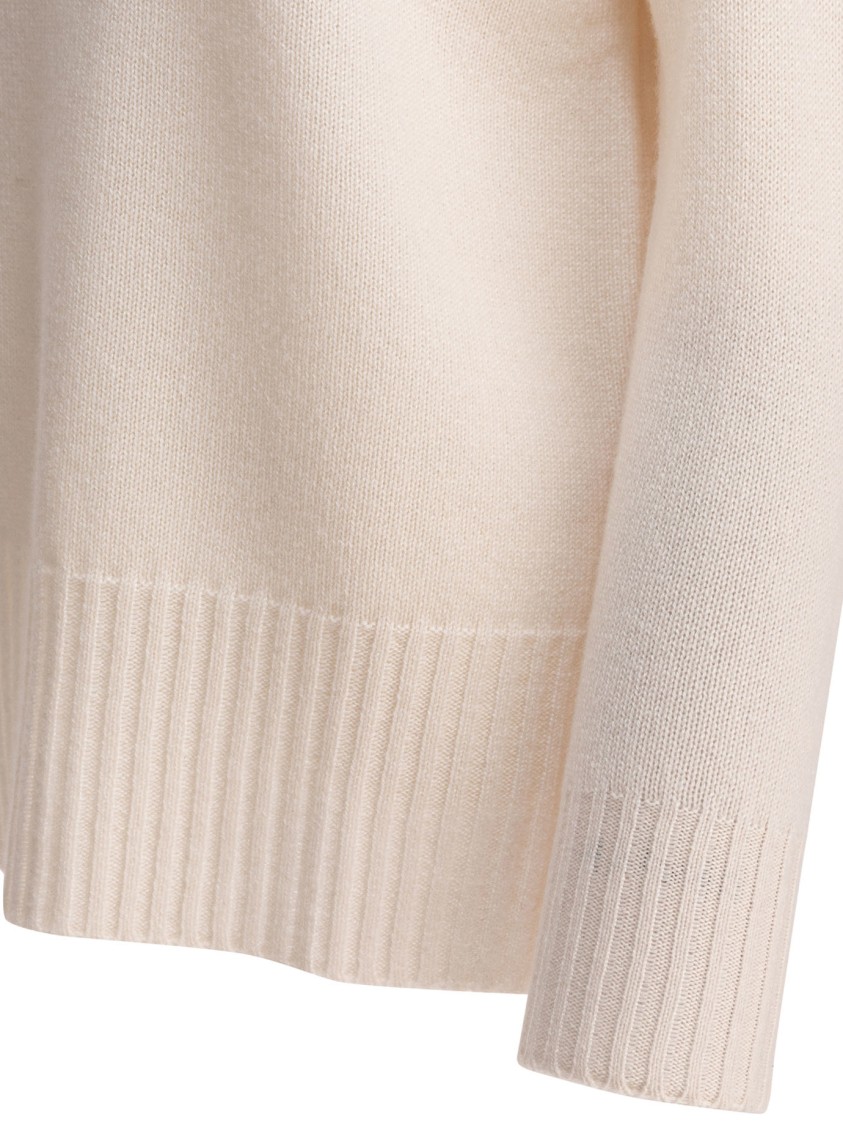 Kangra Cashmere Knit Sweater With Ribbed Turtleneck In Neutral