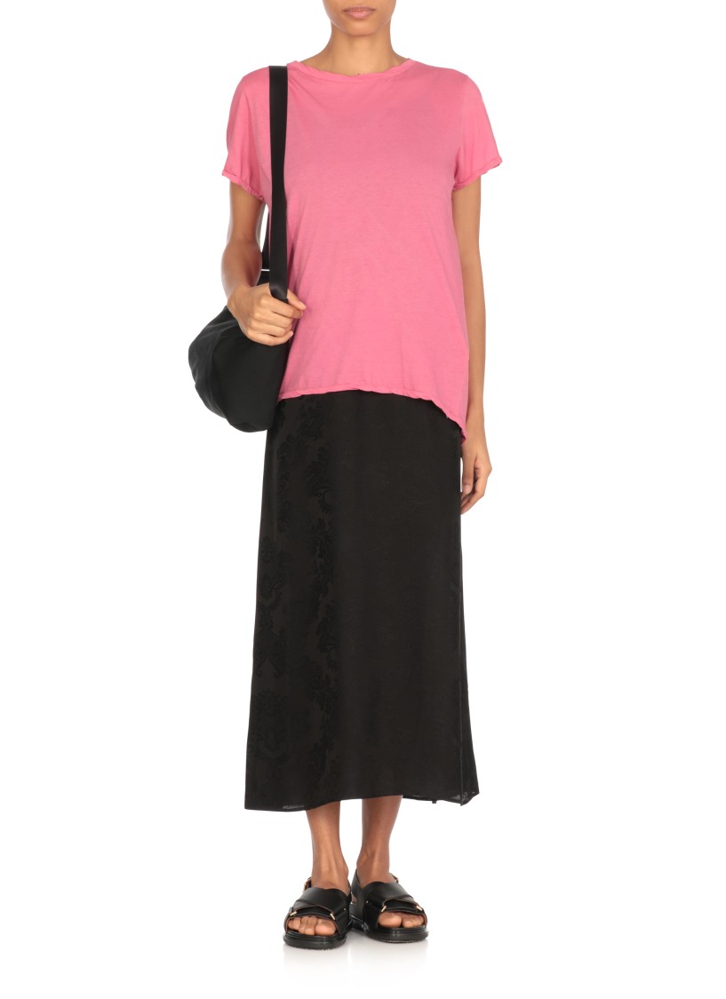 Shop Avant Toi Fuchsia Cotton T-shirt