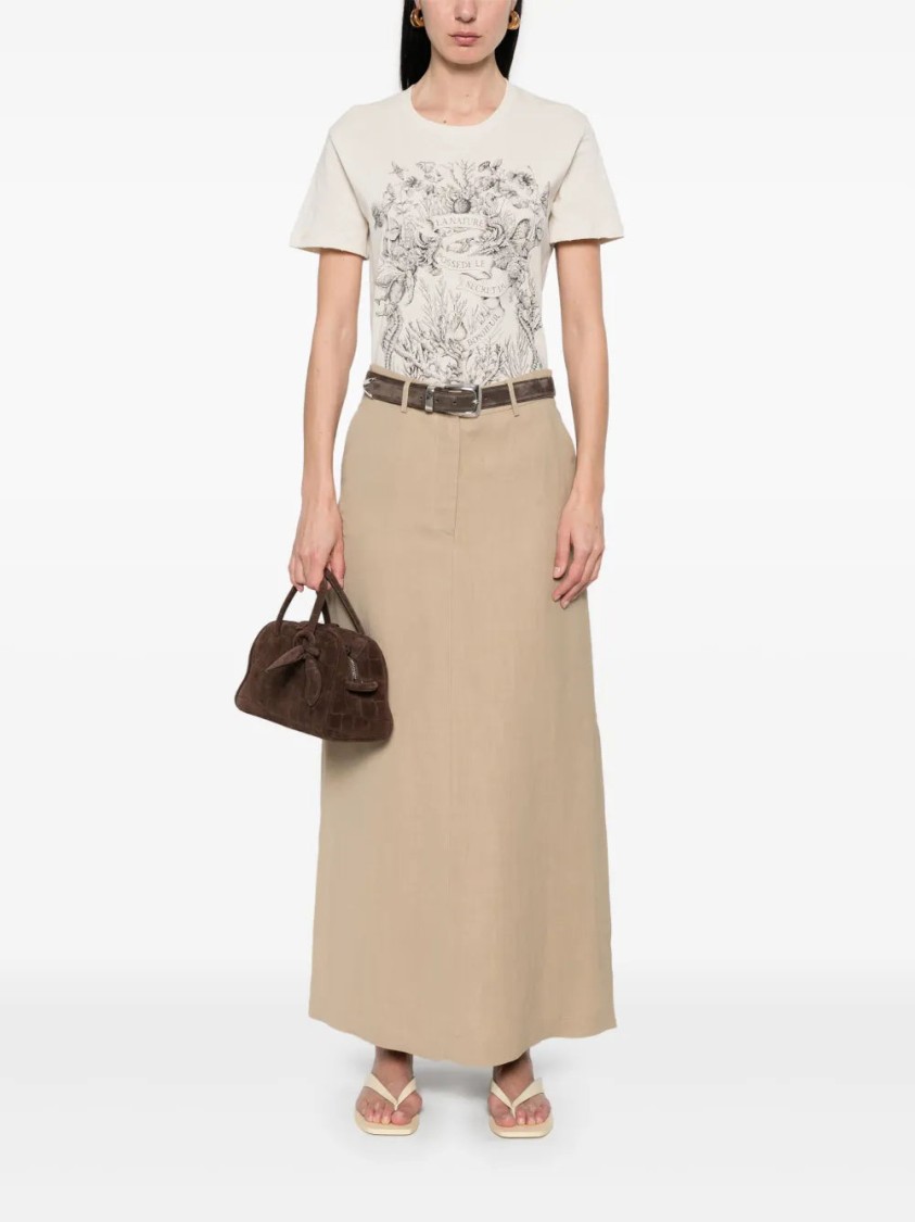 Antonelli Iglesias Maxi Skirt In Neutrals