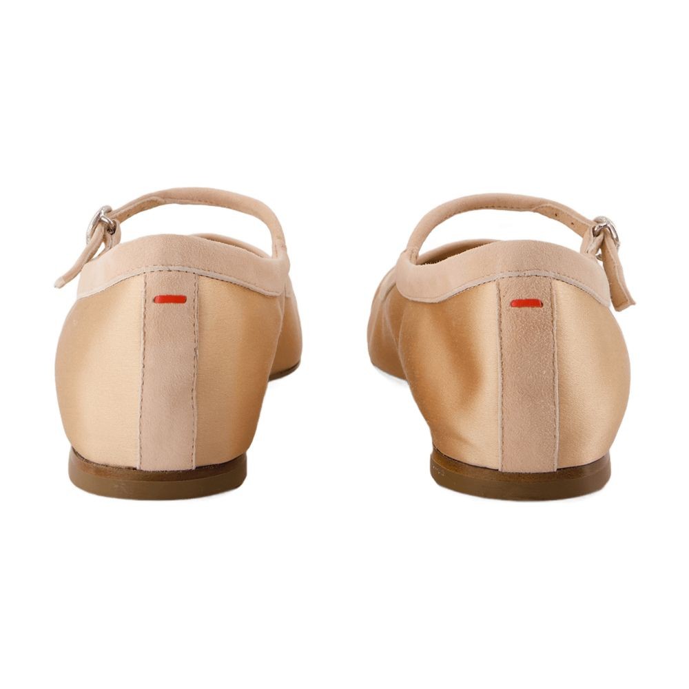 Shop Aeyde Aeydē Uma Cap Ballerinas - Satin - Gold