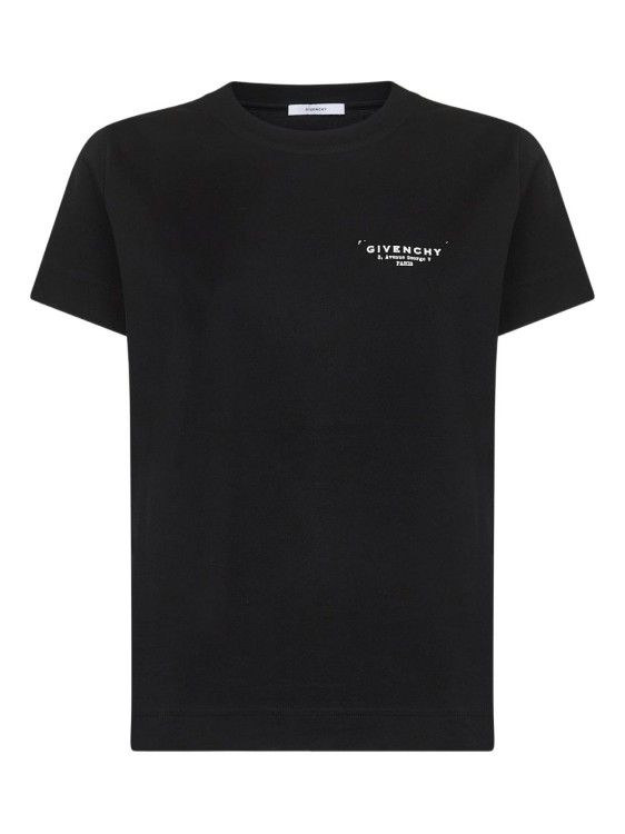 Tシャツ・カットソー Givenchy Ribbed Crewneck Black T-Shirt With Logo Print Givenchy Ribbed Crewneck Black T-Shirt With Logo Print | THE