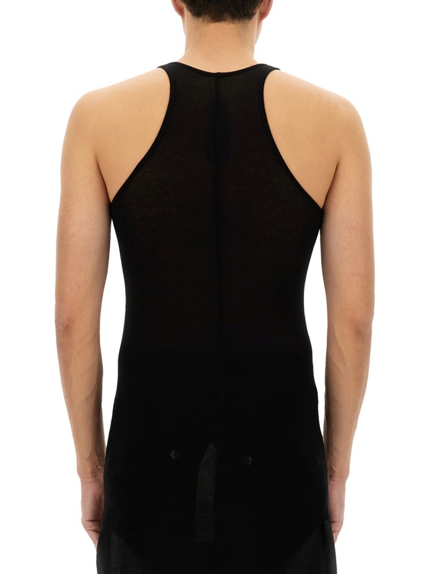 Rick Owens Ribbed Tank Top In Black