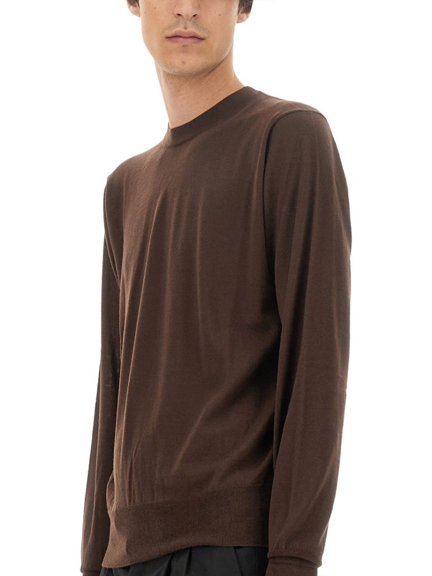 Pt Torino Man Sweater Cocoa Size 42 Virgin Wool