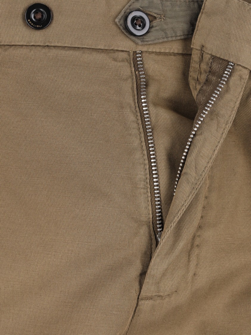 Boglioli Light Brown Linen Double-breasted Suit In Neutrals
