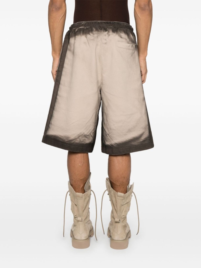 Shop Misbhv Gradient Beige Shorts With Elastic Waistband In Neutrals