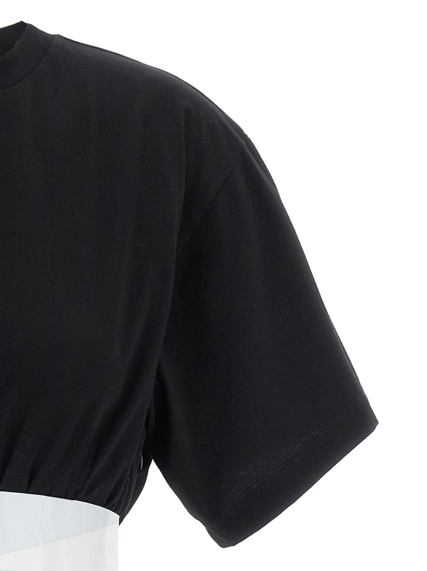 Mm6 Maison Margiela Tape-embellished T-shirt In Blue