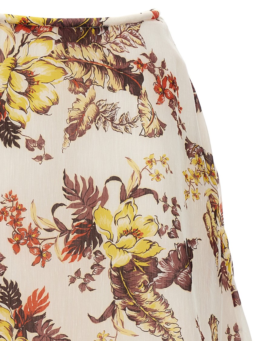 Zimmermann Jupe Midi À Motif In White