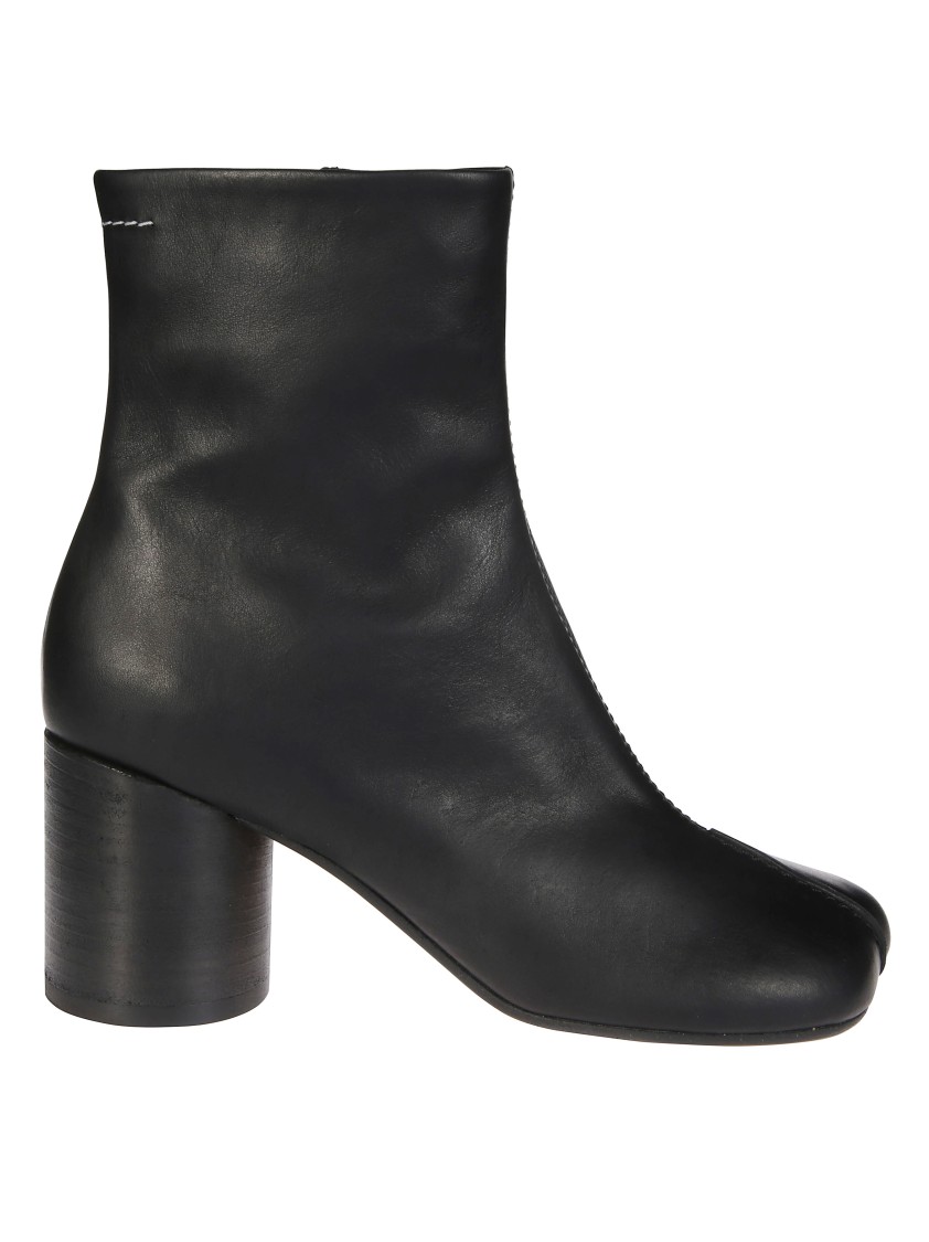 Mm6 Maison Margiela Mm6 By Maison Margiela Ankle Boots With Distinctive Seam Detail And Block Heel In Black