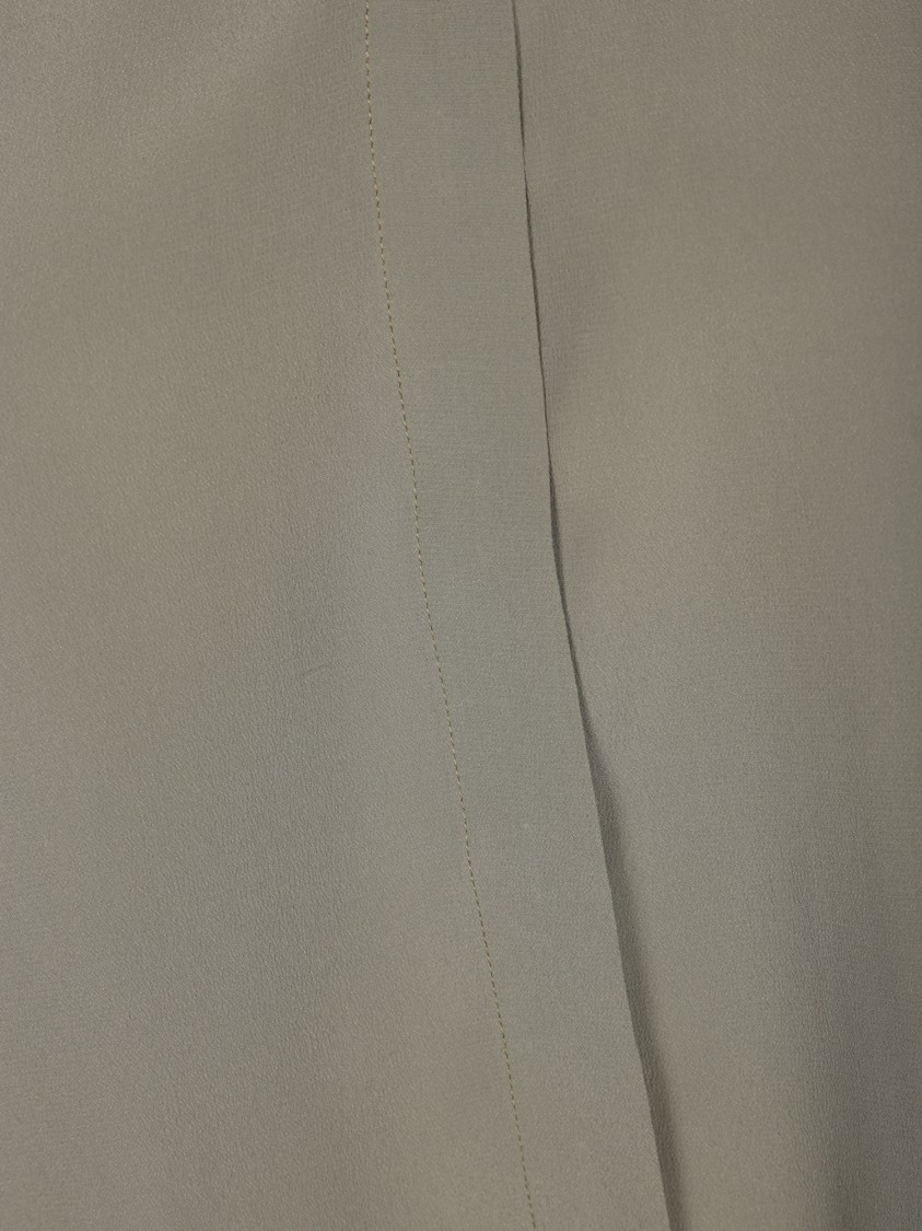 BLANCA VITA BLANCA VITA MILITARY GREEN SILK BLEND SHIRT 