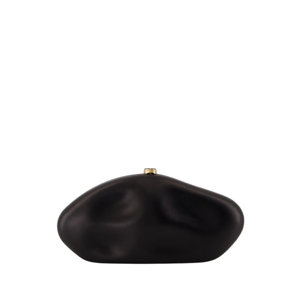 Cult Gaia The Caldera Top Clasp Fastening Clutch Bag In Black