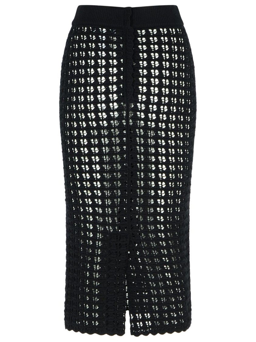 Dolce & Gabbana Black Virgin Wool Skirt In Black