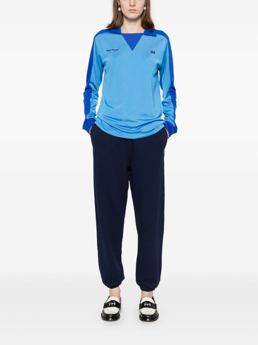 Shop Polo Ralph Lauren Relaxed-fit Blue Trousers With Tapered Cuffs