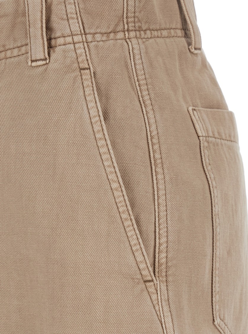 BRUNELLO CUCINELLI BRUNELLO CUCINELLI BEIGE SKIRT WITH FRONT SLIT