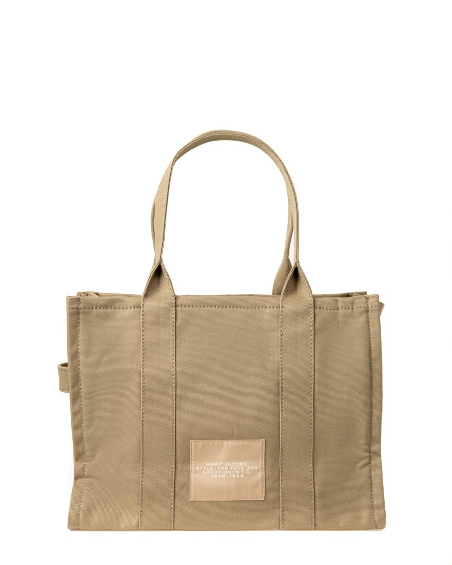 トートバッグ Marc Jacobs Rectangular Canvas Tote With Logo Print Marc Jacobs Rectangular Canvas Tote Bag With All-Over Logo