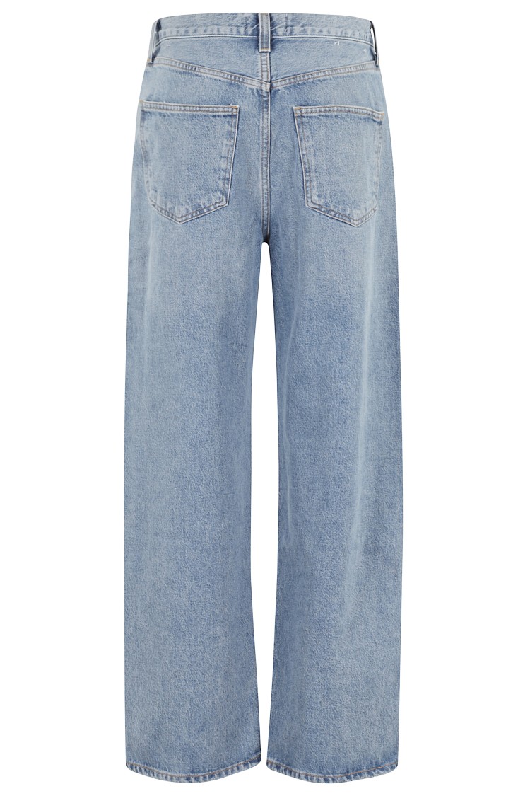 Agolde Low Curve Jeans With Five-pocket Style In Blue