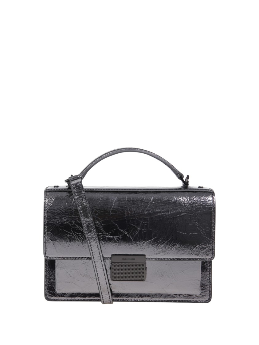Golden Goose Rectangular Shape Patent Leather Cross-body Bag In Metallic