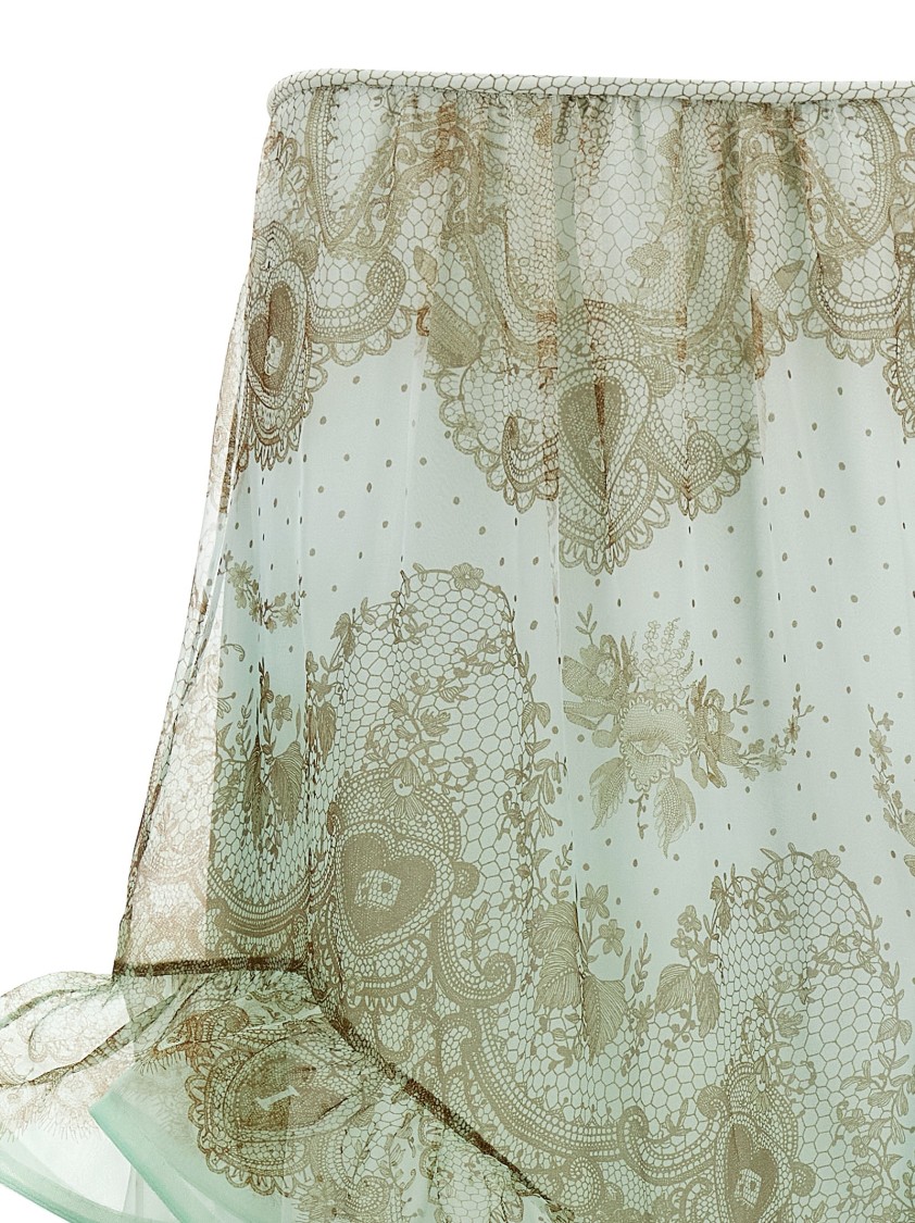 Zimmermann Green Crush Flutter Maxi Skirt