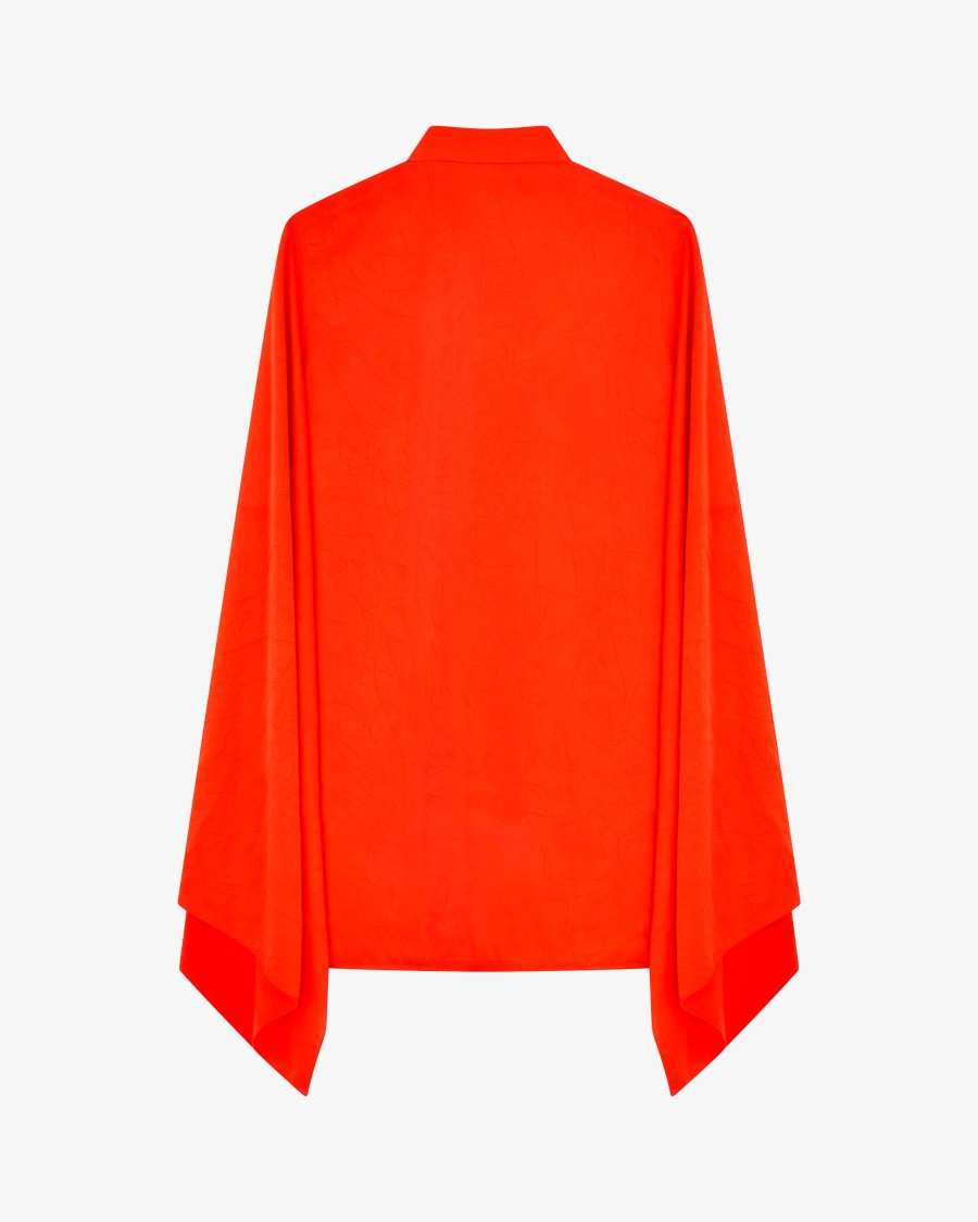 Serena Bute Kimono Sleeve Shirt - Bright Red