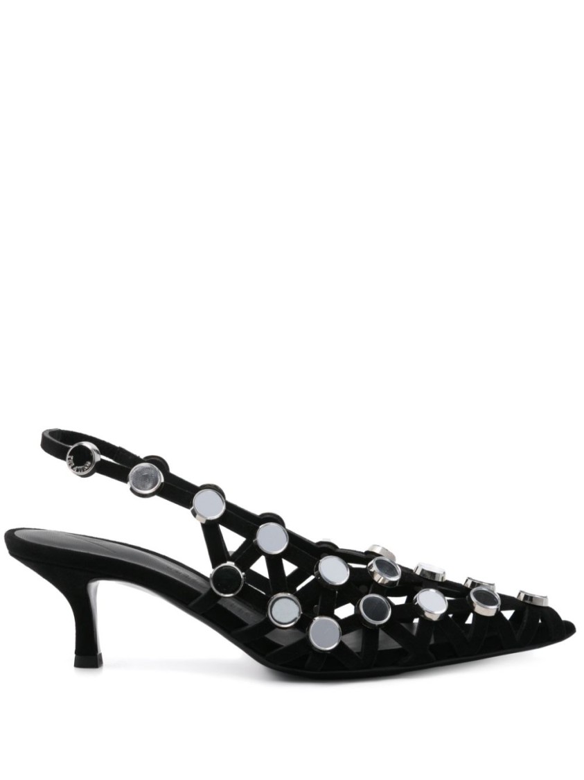 Shop Attico The Pointed Toe Pumps In Black
