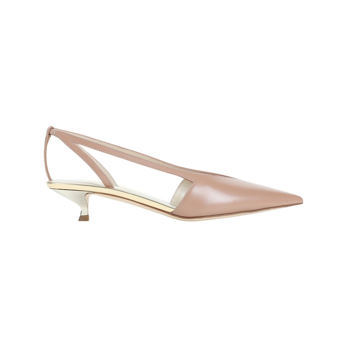 Shop Giorgio Armani Pink Calf Leather Pumps