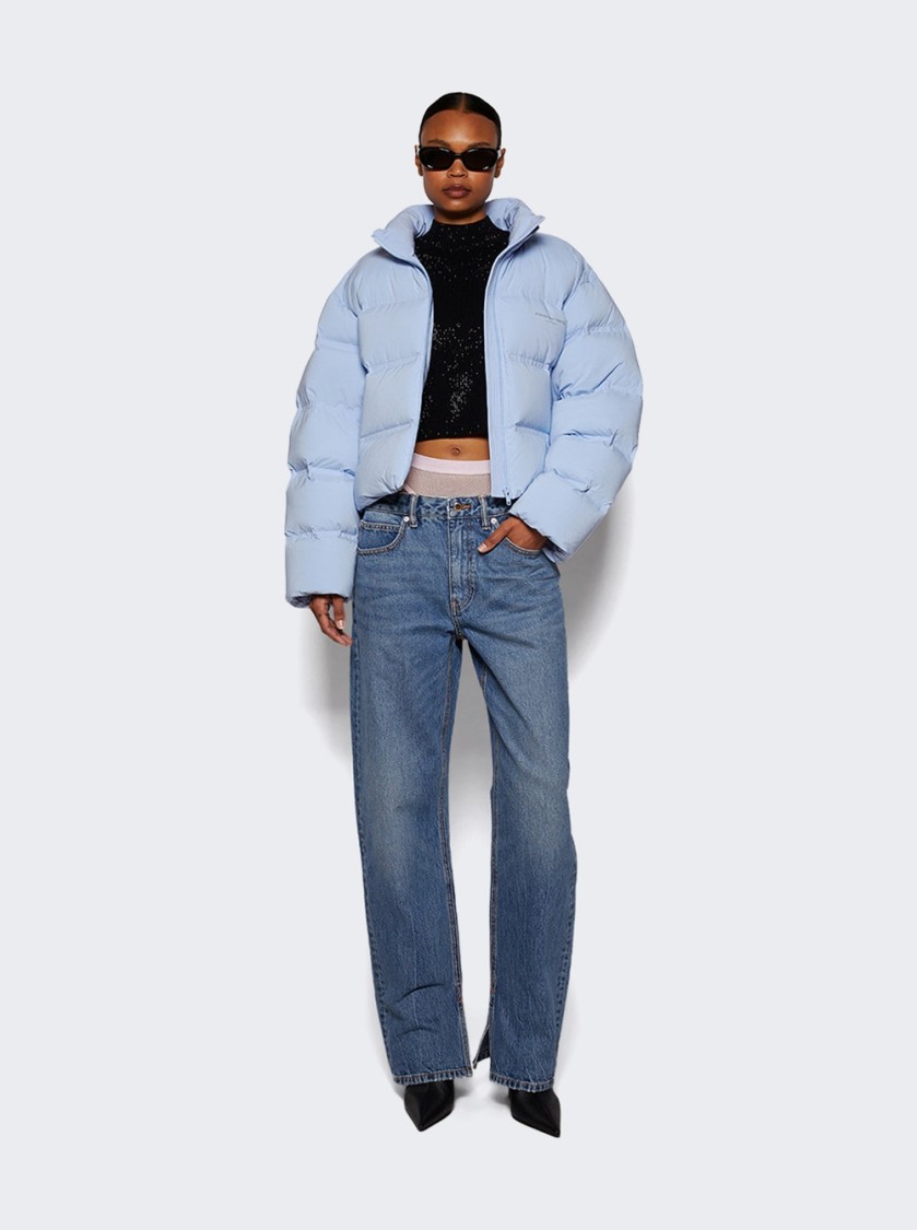 Alexander Wang Slit Hem Jeans W/ Mesh Underwear