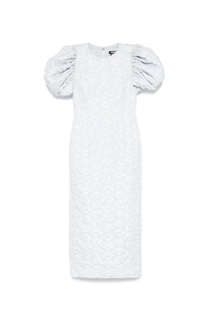 Rotate Birger Christensen Rotate Jacquard Midi Puffy Dress