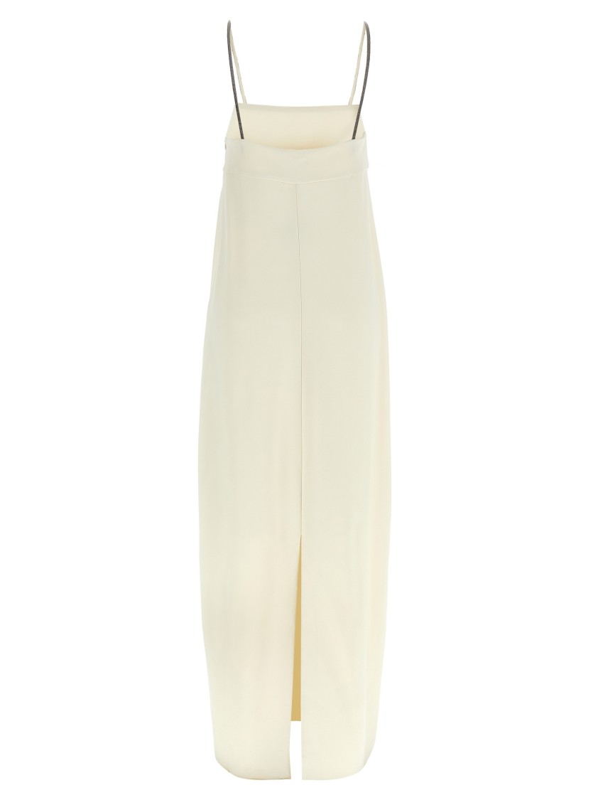 Brunello Cucinelli Long Silk Blend Sleeveless Dress