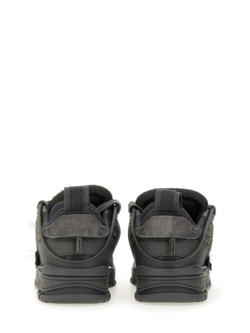 Shop Axel Arigato "patchwork Area" Sneakers In Grey