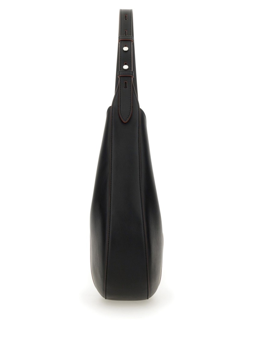 Shop Tod's Soft Calfskin Hobo Bag In Black