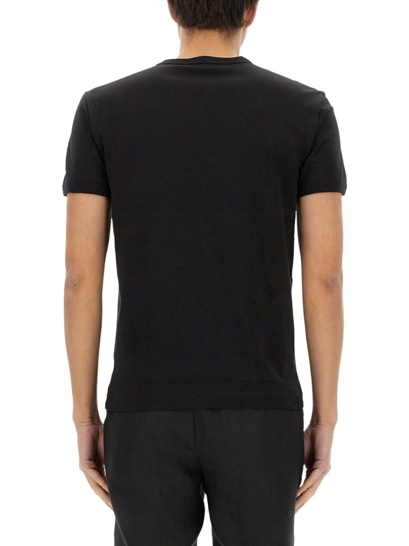 Shop Dolce & Gabbana Cotton T-shirt With Heraldic Patch In Black