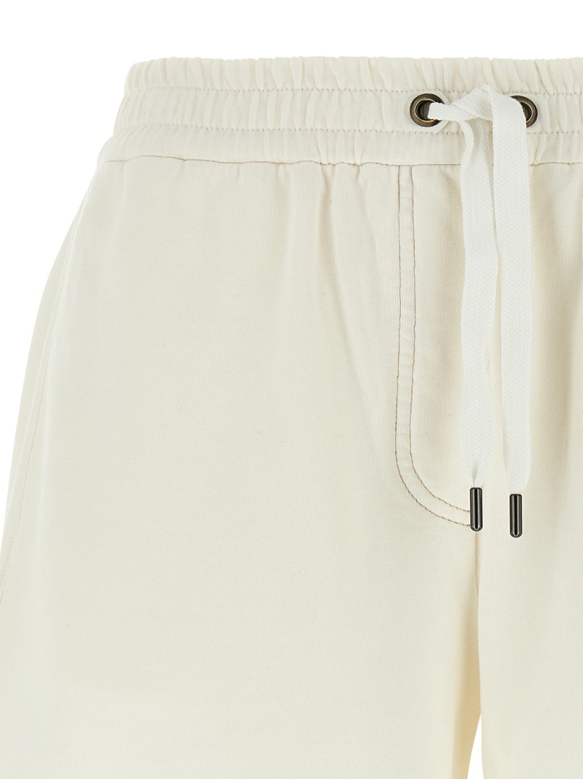 Brunello Cucinelli Sweatshirt Shorts In Neutral