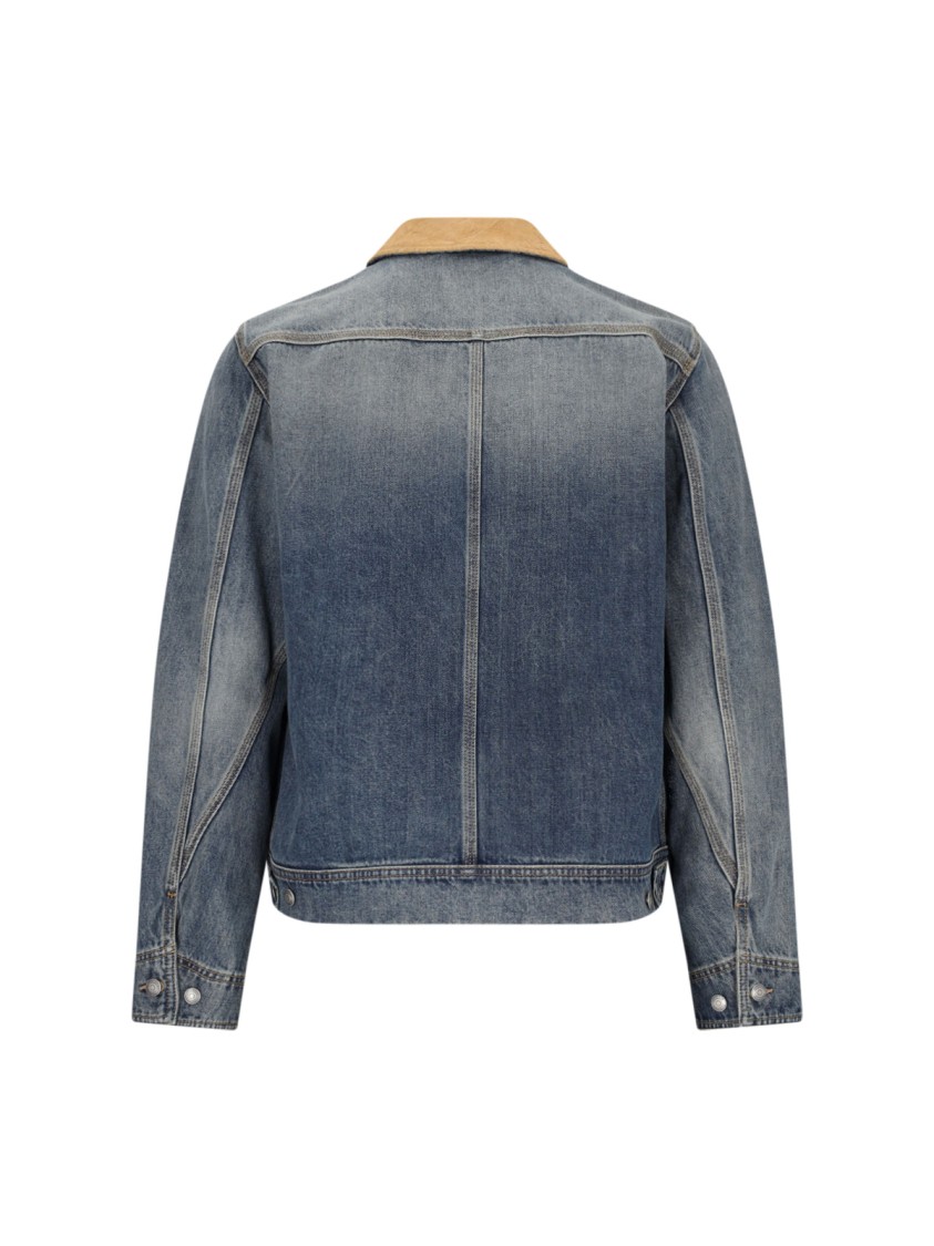 Shop Alexander Mcqueen Denim Zip Jacket – Blue