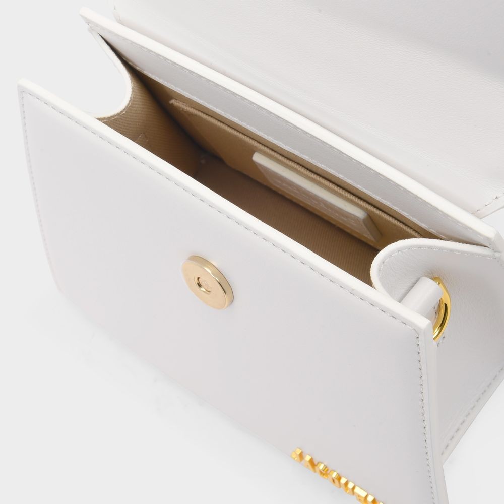 Jacquemus Le Chiquito Leather Tote Bag In White