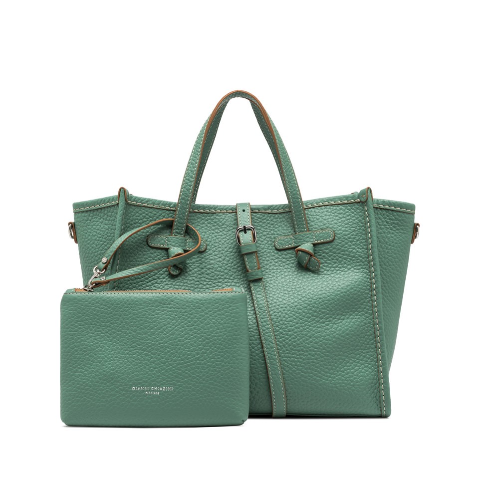 Gianni Chiarini Marcella Structured Green Calf Leather Shoulder Bag