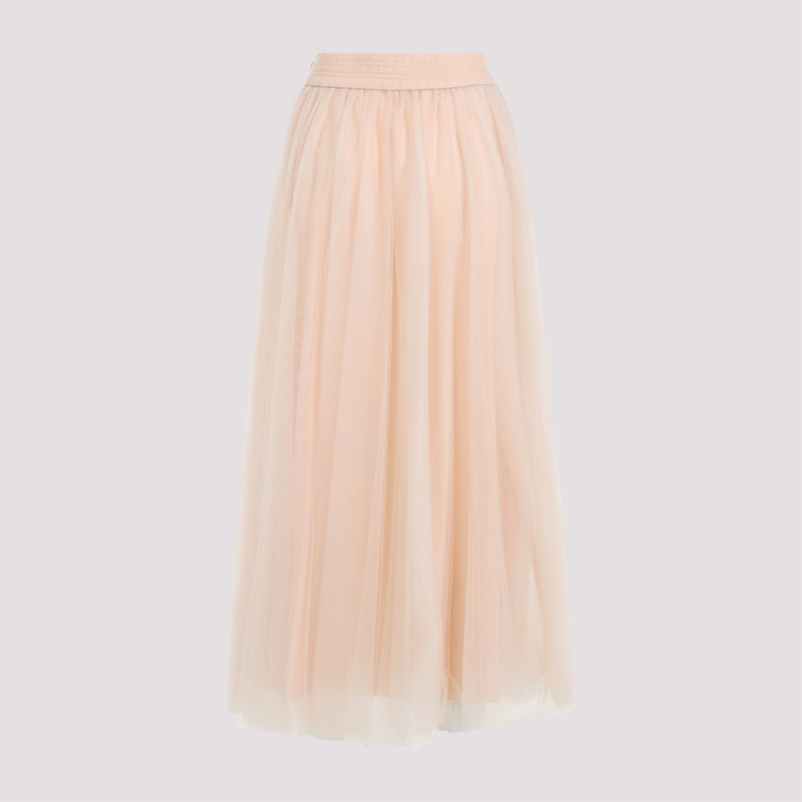 Shop Fabiana Filippi Pink Tulle Midi Skirt