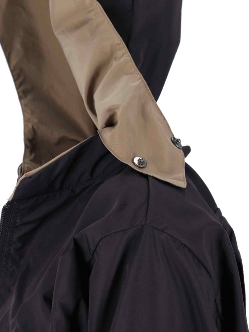 Kimono Rain Reversible Raincoat – Beige/black In Neutrals
