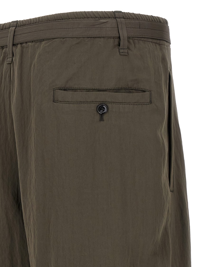 Lemaire Pleated Waistband Trousers With Practical Pockets In Gray