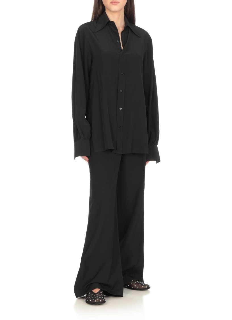 Shop Khaite Black Marcy Flats Ballet Shoes