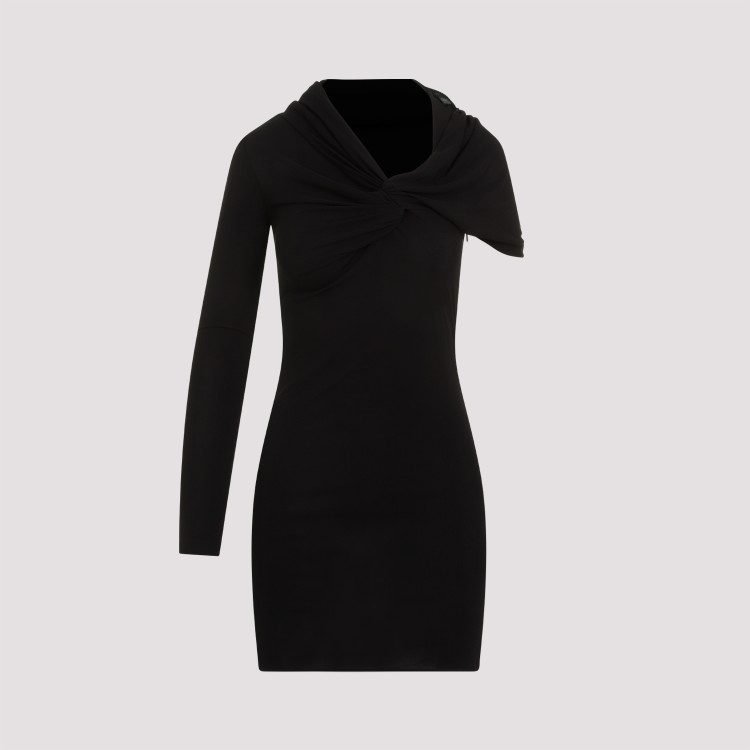 ワンピース Saint Laurent Black Viscose Mini Dress Saint Laurent Black Viscose Mini Dress in Black | THE LIST
